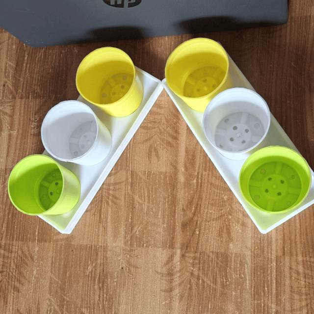 Succulent Plastic Planter Set With Tray (3.5" Each)