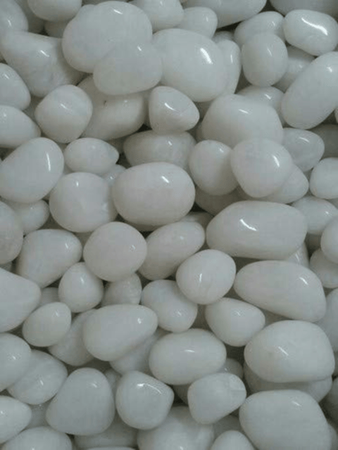 White Polished Pebbles (20-40 mm) – 950 Grams