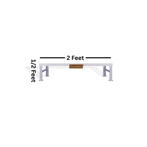 Heavy Duty Iron Plant Stands | White Powder Coated |Set of 2 |2Ft–6Ft Length, 1/2 Ft Height | Indoor Outdoor Balcony Garden Use