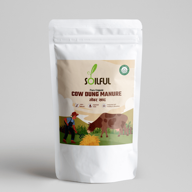 Pure Desi Cow Dung Manure for Garden & Plants Rich Natural Fertilizer  | 5 Kg