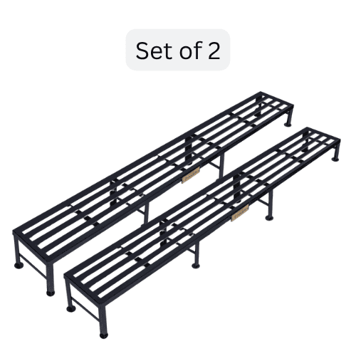 Metal Pot Stand for Big Size Plants Heavy Duty | 3ft-6ft Length, 1/2ft Height| Iron Bench Plant Stand Set of 1 | Rectangle Multiple Planter Base| Indoor & Outdoor, Balcony & Terrace