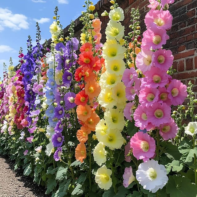 Hollyhook Mixed Flower Seeds Online (Pack of 20  Seeds)