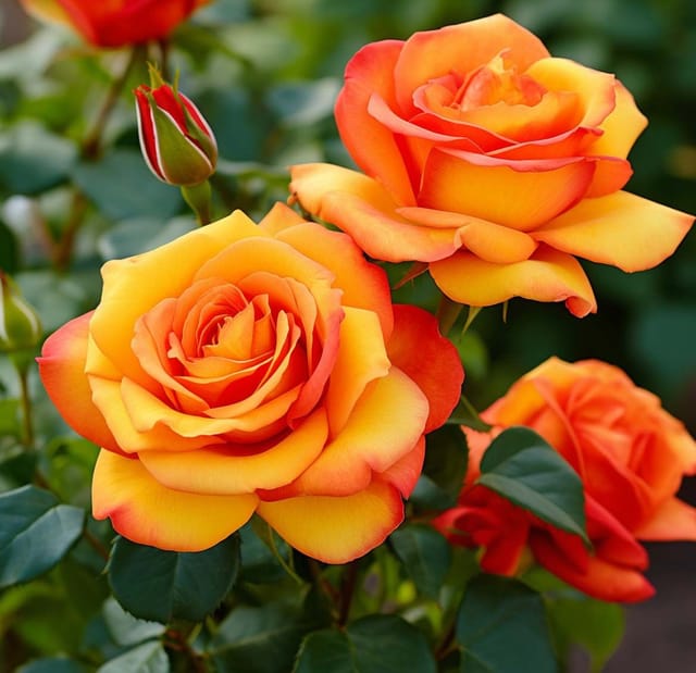 Tequila Sunrise Rose Fragrant Flower Plant (1-2 Feet Height) - The Nursery Live