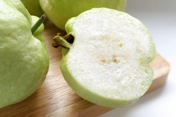 Fresh & Healthy (Banarasi) Guava Fruit Plant (Height 1.5-2 Feet) All Season Amrud Green Skin With Flesh Organic Hybrid Dwarf Varieties Fruit Tree (Pack Of-1) Outdoor  Fruit Tree
