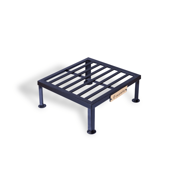Heavy-Duty Iron Square Plant Stand Set of 2 | Black| 12", 15", 18" Inches| Strong, Durable for Large Pots| Indoor & Outdoor Use- Balcony, Garden, Living Room